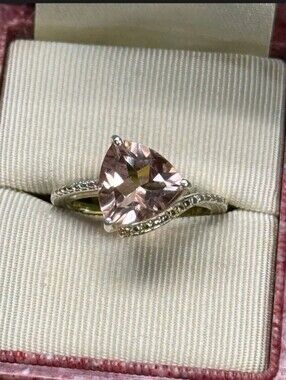Sterling Silver 2.75 CT Blush Quartz Ring SZ 7
